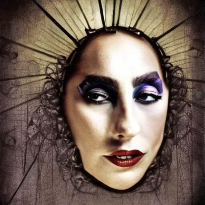 Lady Gaga in the style of Leonardo da Vinci     49
